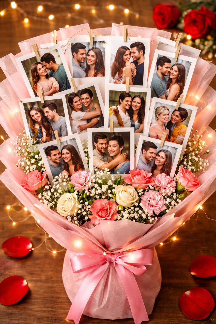 Add Pictures in Bouquet