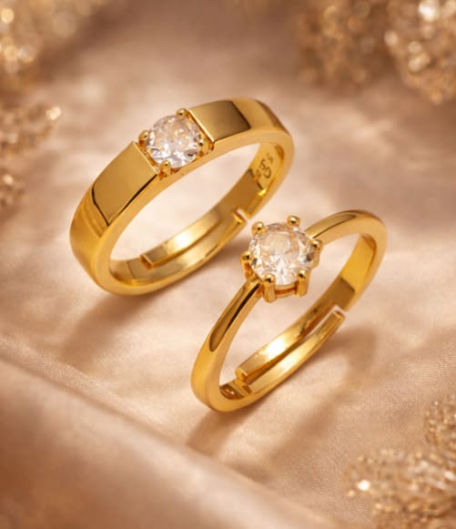 Gold Couple Ring Design
