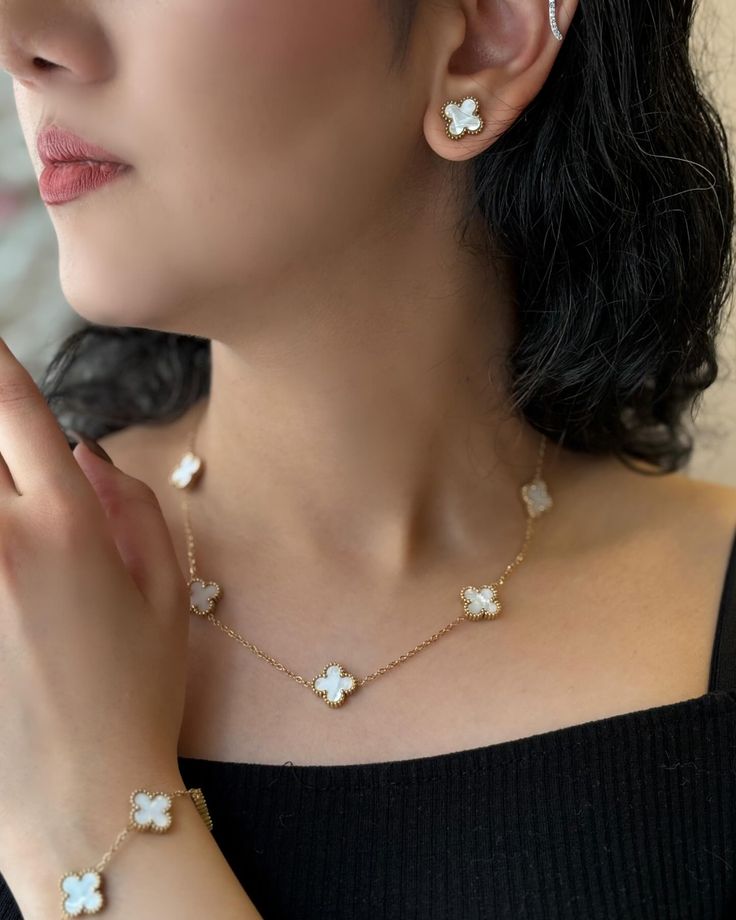 Leaf Clover Jewelry Set