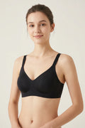 Seamless Bonded Bra Black – Front view