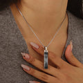 Eye Sketch Locket - Silver Custom Photo Pendant on Chain