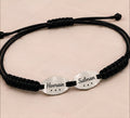 Couple Bracelet Close-up - Hoorain & Salman Name Engraving