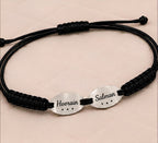 Couple Bracelet Close-up - Hoorain & Salman Name Engraving