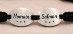 Personalized Couple Bracelet - Full View with Two Name Plates