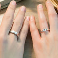 Elegant Matching Couple Rings Set