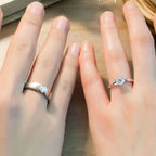 Elegant Matching Couple Rings Set