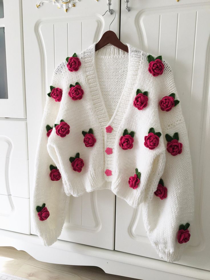 Handcrafted Strawberry Cardigan