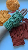 Crochet Lace Fingerless Gloves - Multi Color