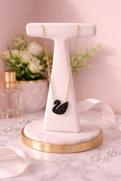 Black Swan Crystal Pendant Necklace