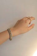 Two-Tone Gold & Silver Watch Link Bracelet