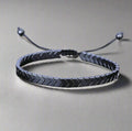 Hematite Chevron Arrow Bead Adjustable Bracelet