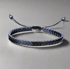 Hematite Chevron Arrow Bead Adjustable Bracelet
