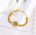 Gold Cuban Chain Tree of Life CZ Bracelet