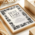 Best Dad Certificate – Personalised Photo Collage Frame