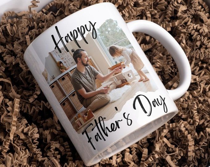 Happy Father Day Personalised Photo Mug