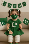 14 August Crochet Face Mask Green White