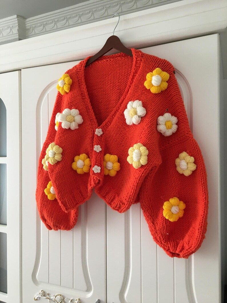 Handcrafted Flower Cardigan