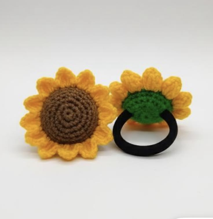 Sunflower Hair Ties
