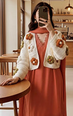 Handcrafted Flower Cardigan