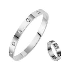 Cartier Diamond Love Bracelet & Ring Set
