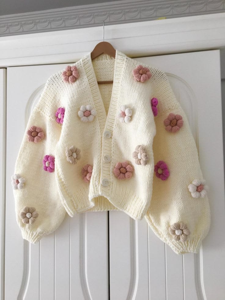 Handcrafted Flower Cardigan