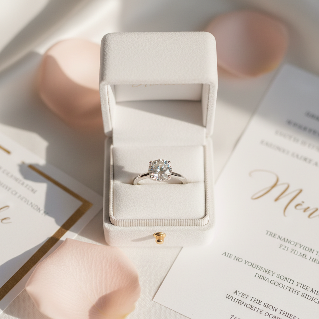 Forever after engagement ring bridal luxury aesthetic photo