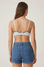 Cosima Wired Push Up Bra - White Back View