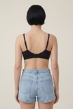 Alma Non Padded Cotton Bralette - Nude Back View 3