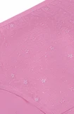 Peony Mid Rise Cotton Panty - Pink Star Print Close Up