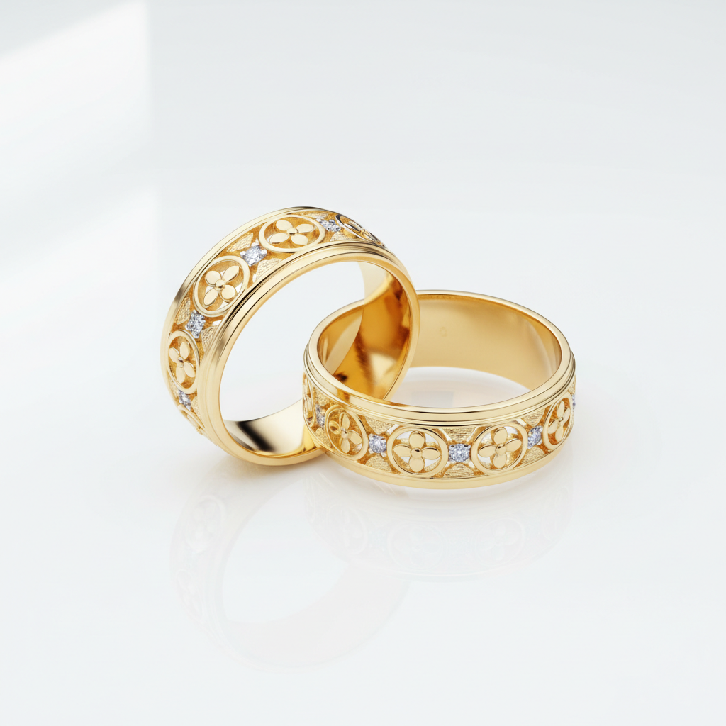 Gold Couple Ring Design
